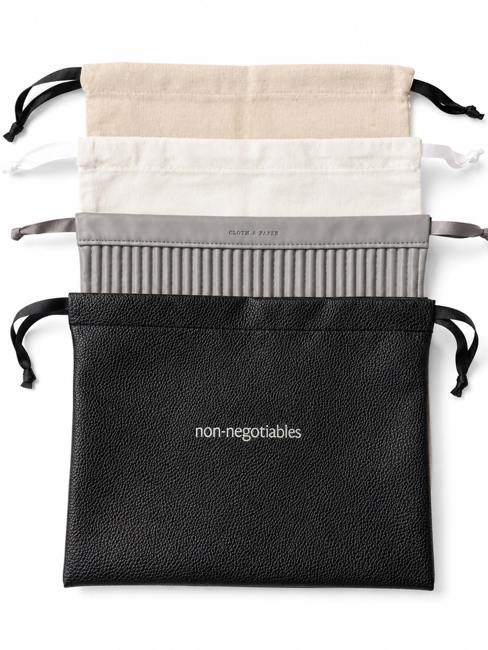 Cloth and Paper (C&P) Drawstring Bag Pouch set of Four(4)